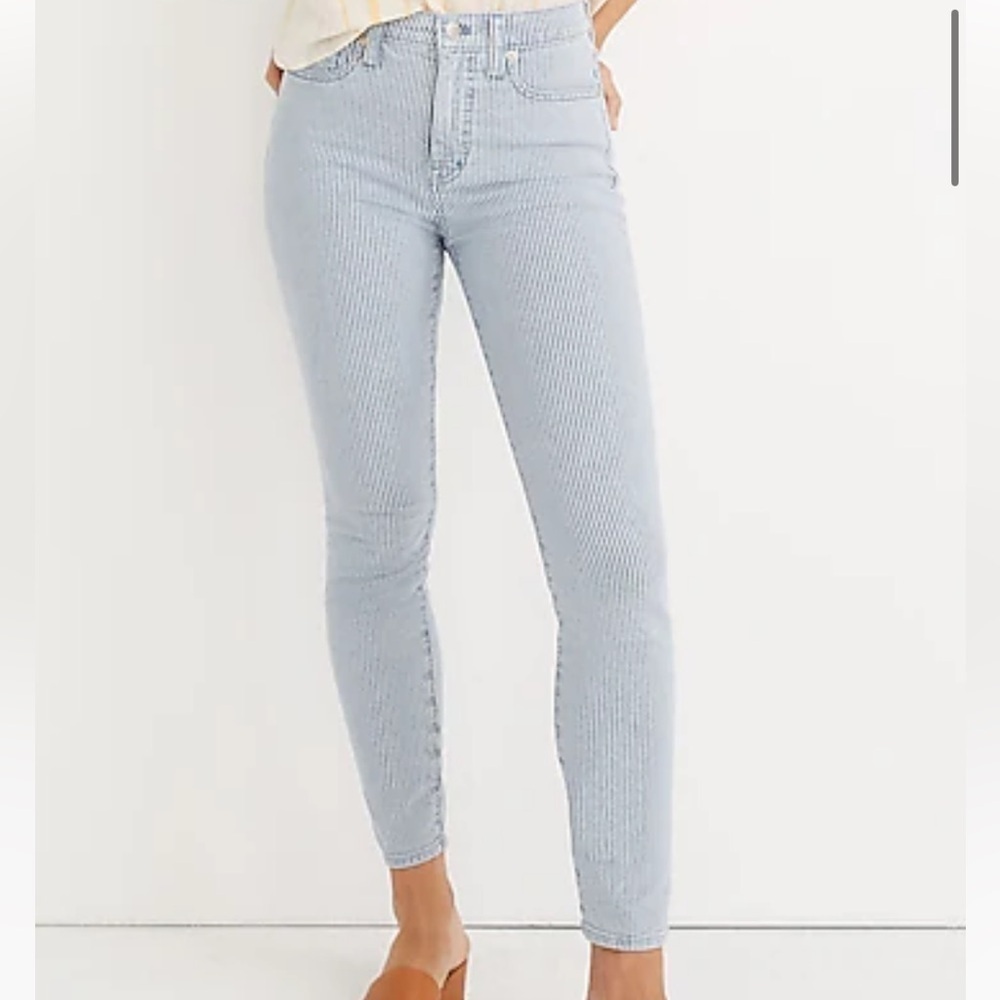 Madewell 10" High-Rise Skinny Crop Jeans in Piper Stripe size 27 - Picture 3 of 9